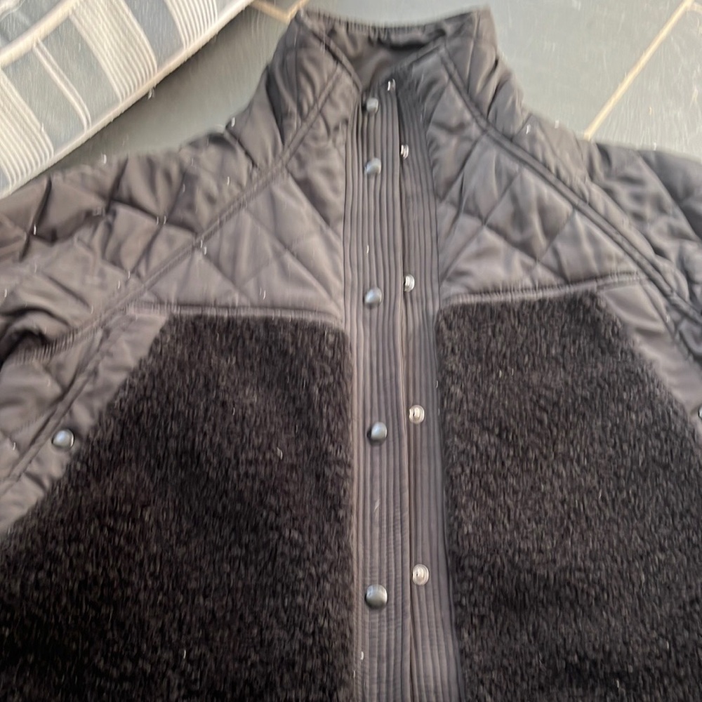 BLACK NYC  quilted fleece jacket.